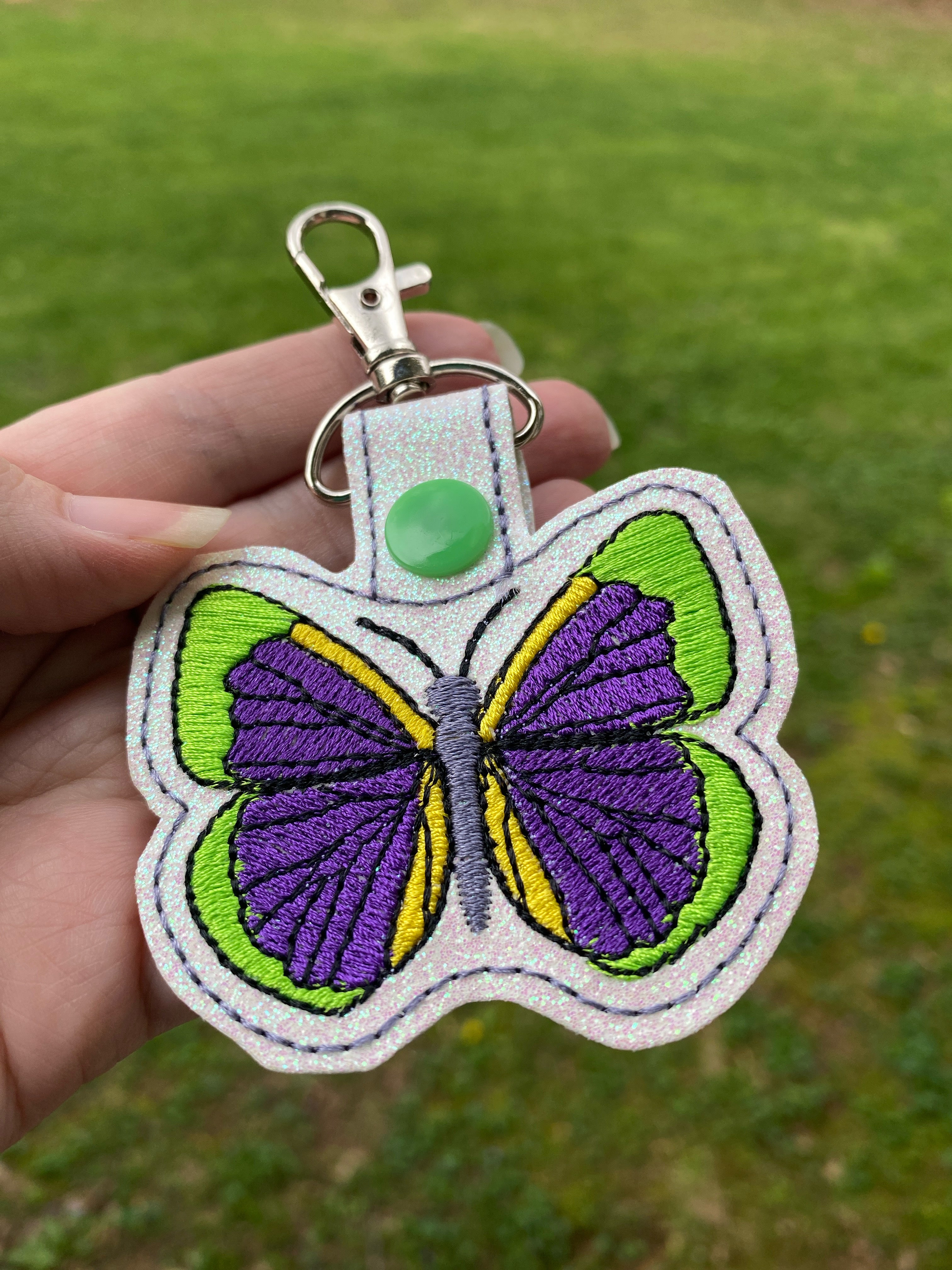 Purple Butterfly Keychain