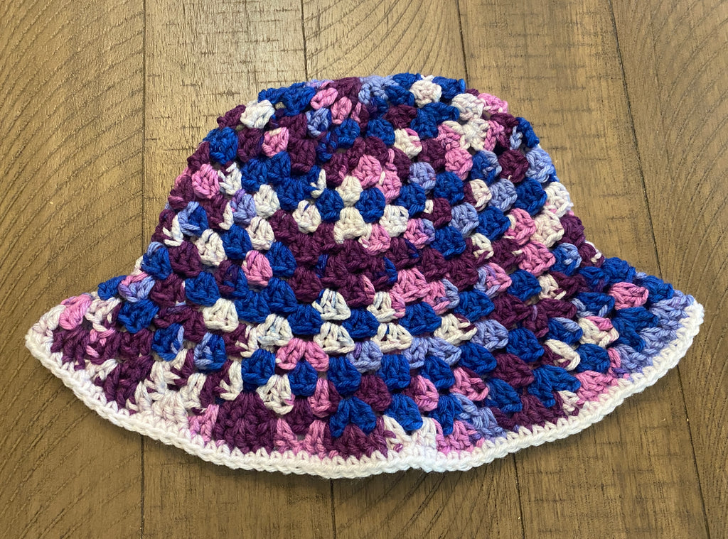 Granny Stitch Bucket Hat-Acrylic