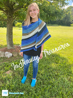 Trendy Stripes Triangle Shawl