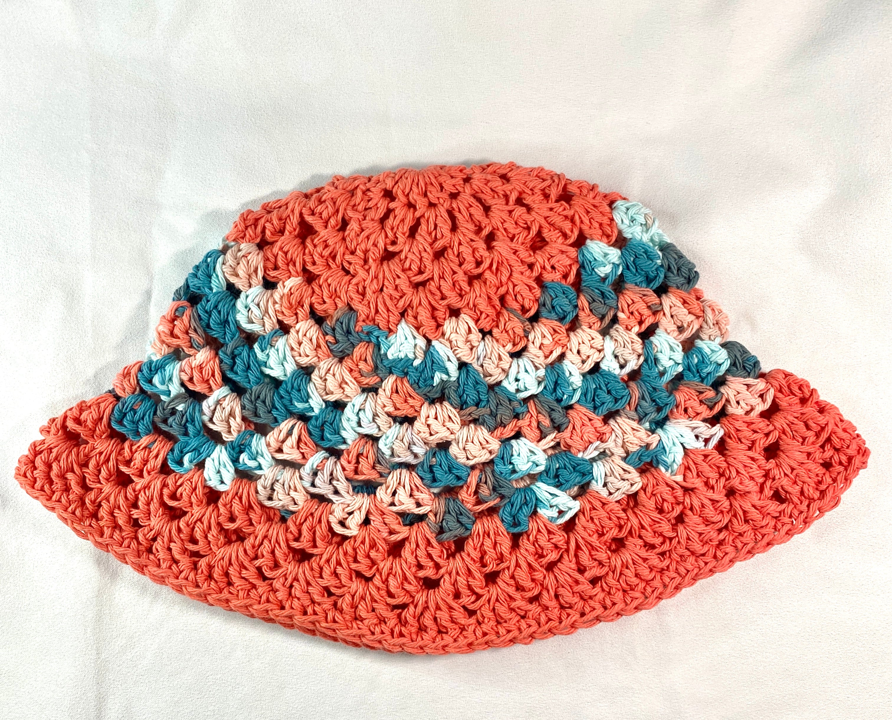 Granny Stitch Bucket Hat-Cotton